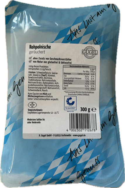 220188 Rohpolnische 300g Rückseite
